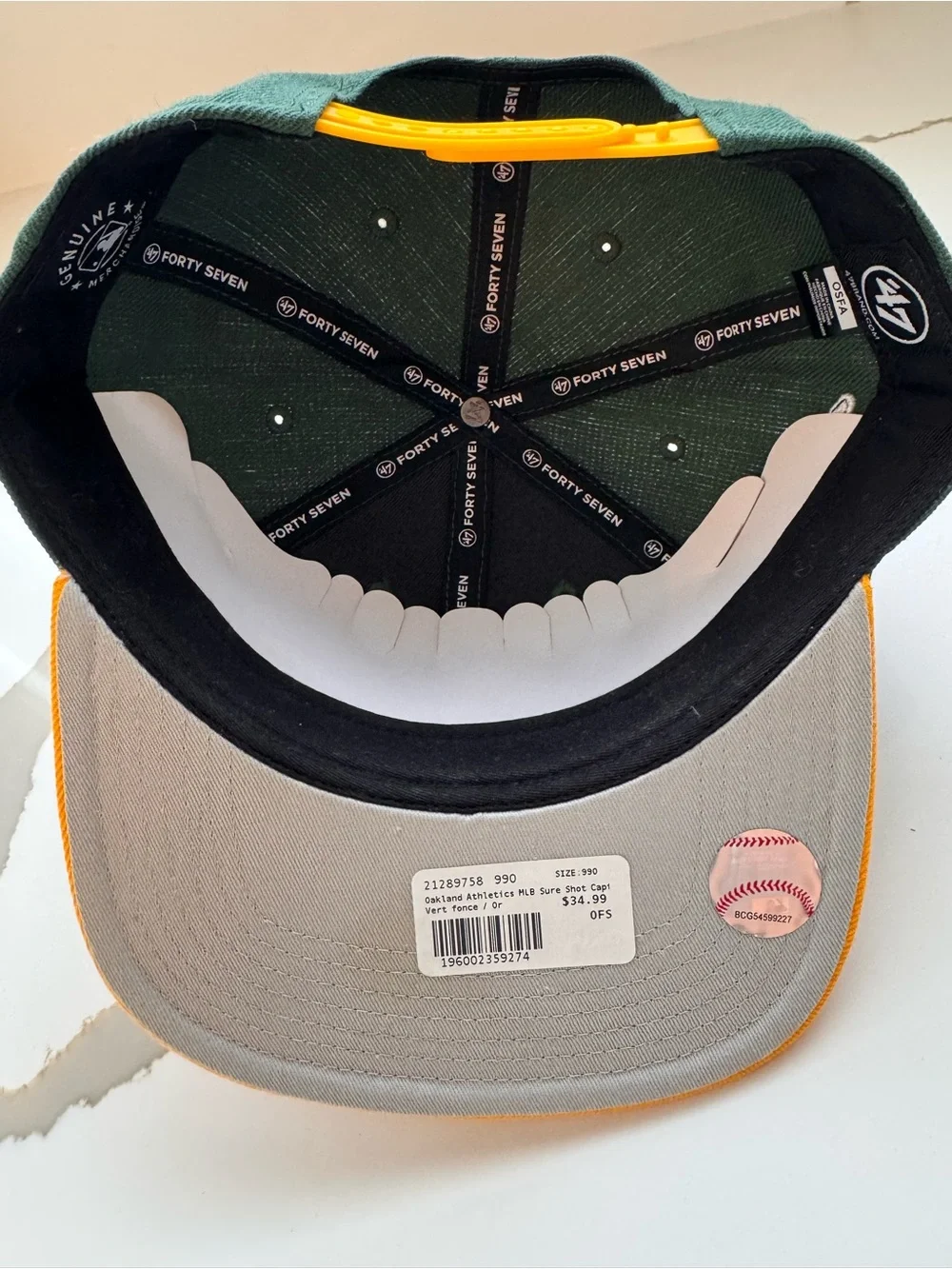 🔥 Oakland Athletics '47 Sure Shot Snapback Hat - NWT Green Gold MLB